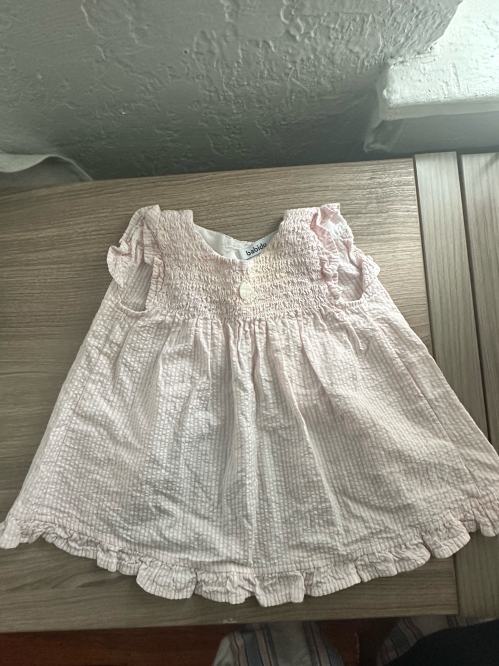 Pink Smocked Cotton Baby Dress